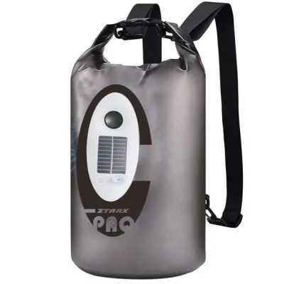 Ztarx 10L Waterproof Backpack With Bluetooth Speaker - Grey